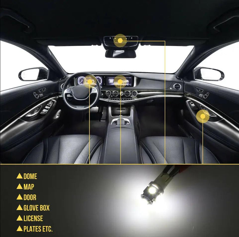 42Pcs Car Interior Combo LED Map Dome Door Trunk Light Bulbs White by salelink.co.nz