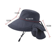 GREY Sun Hats Wide Brim Bucket Outdoor Fishing Hiking Cap UV Protection by dealonline.co.nz