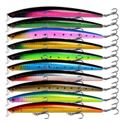 10pcs/p Large Fishing Lures 18cm Hard Bait Lures with Treble Hook Lifelike by dealonline.co.nz