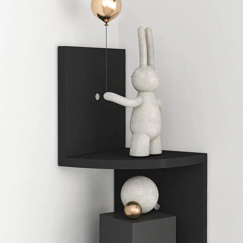 Wall Mounted Corner Shelves Black by salelink.co.nz