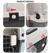 dealonline.co.nz Deal Online NZ 70cm - Wheeled Plastic Airline Travel Cage/Carrier/Crate 70cm - Wheeled Plastic Airline Travel Cage/Carrier/Crate