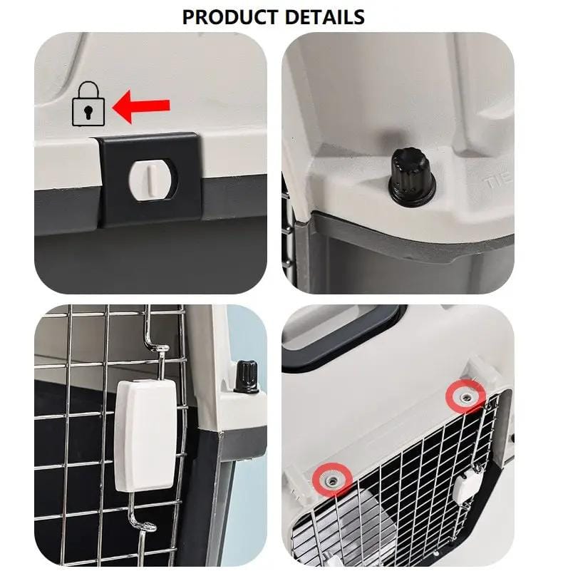 dealonline.co.nz Deal Online NZ 70cm - Wheeled Plastic Airline Travel Cage/Carrier/Crate 70cm - Wheeled Plastic Airline Travel Cage/Carrier/Crate