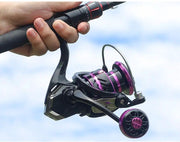 HE7000 Metal Spinning Fishing Reel Left/Right Retrieve 5.2:1 12 Ball Bearings by dealonline.co.nz