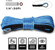 15M Synthetic Winch Line Cable Rope by salelink.co.nz