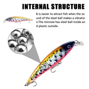 6 Pack Fishing Lures Hard Baits, 3D Eyes Minnow Fishing Lures 16cm 42g by dealonline.co.nz