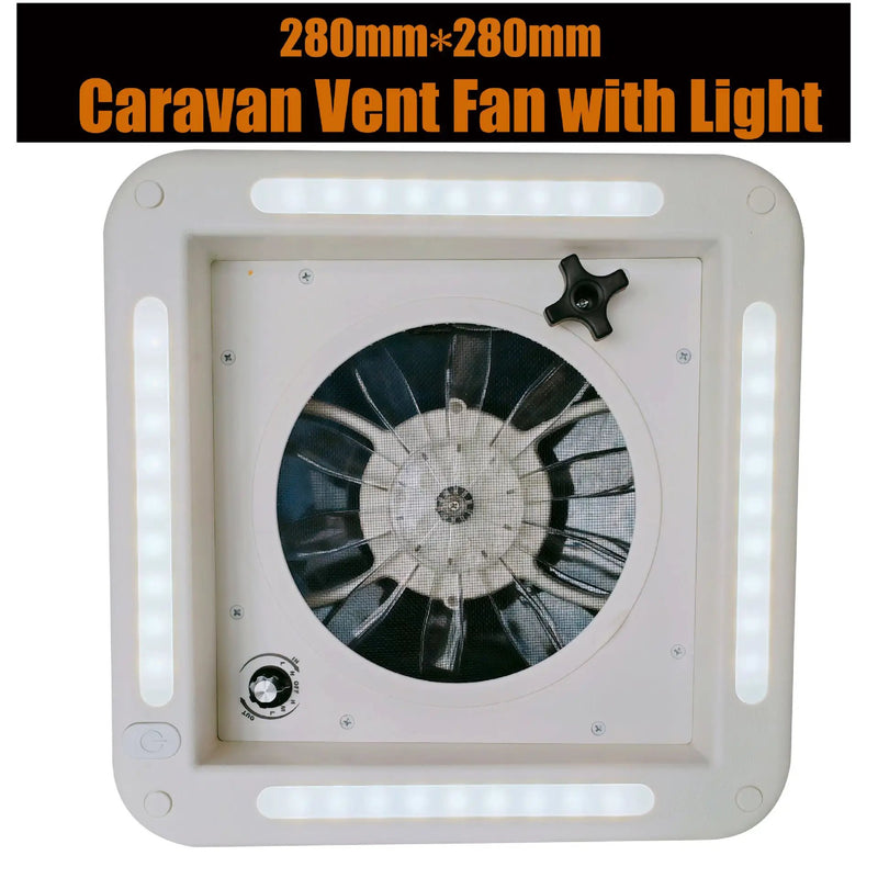 Caravan Roof Vent Fan with Light by salelink.co.nz