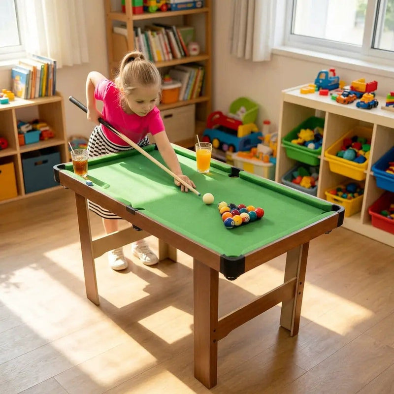 dealonline.co.nz dealonline.co.nz Mini Pool Table Set 120cm By 61cm 72cm High Portable Billiards Game Mini Pool Table Set 120cm Portable Billiards Game