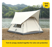 Portable Fully Automatic Waterproof Camping Tent with Canopy for All-Season DYLF97813 by ECOTREK