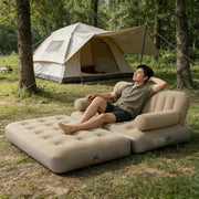 2-in-1 Inflatable Sofa Bed – Double Air Couch with High Backrest and Built-in Pump LX9521 by ECOTREK