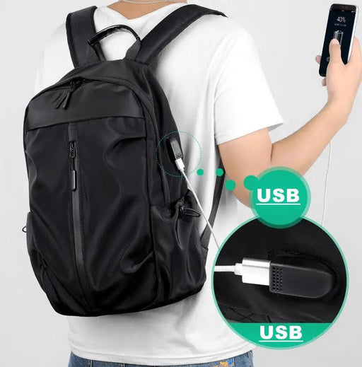 Travel Backpack Computer Bag USB Charging Water Resistant by dealonline.co.nz
