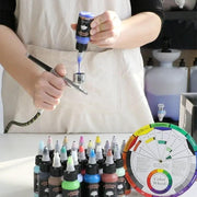12 Colours 30ml Acrylic Airbrush Paint Set by salelink.co.nz