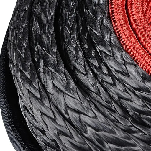 Winch Rope 29M Dyneema Synthetic Car Tow Recovery Cable 4WD BLK by salelink.co.nz