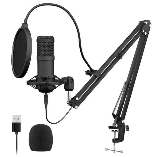 Professional PC Podcast Streaming Cardioid Condenser Microphone Kit with Boom Ar by dealonline.co.nz