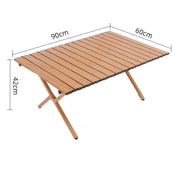 Ecotrek Outdoor Folding Picnic Table - Explorer Egg Roll Camping Table 90x60x42cm LFRD5046 by ECOTREK