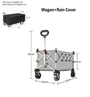 Ecotrek Folding Camping Trolley Heavy Duty Wagon Cart 150L XY3073 by ECOTREK