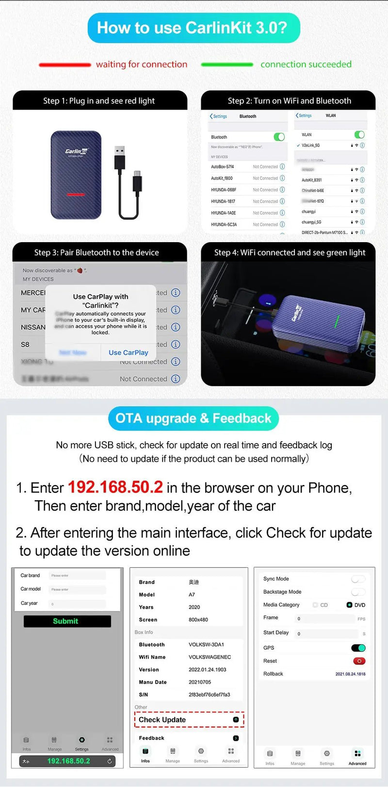 Carlinkit 4.0 CarPlay Box Android by salelink.co.nz