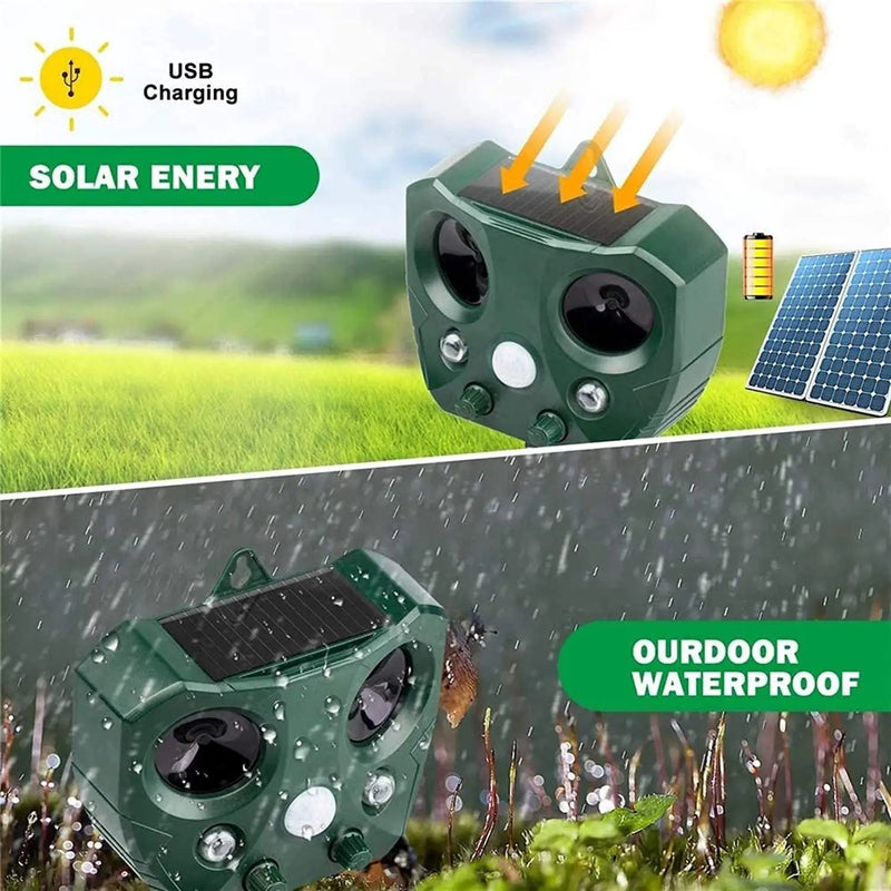 Solar Ultrasonic Bird Repeller Pest Animal Possum Deterrent by salelink.co.nz
