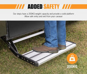 Caravan Step Aluminium Pull Out Folding Caravan Step Camper Trailer Motorhome RV by salelink.co.nz