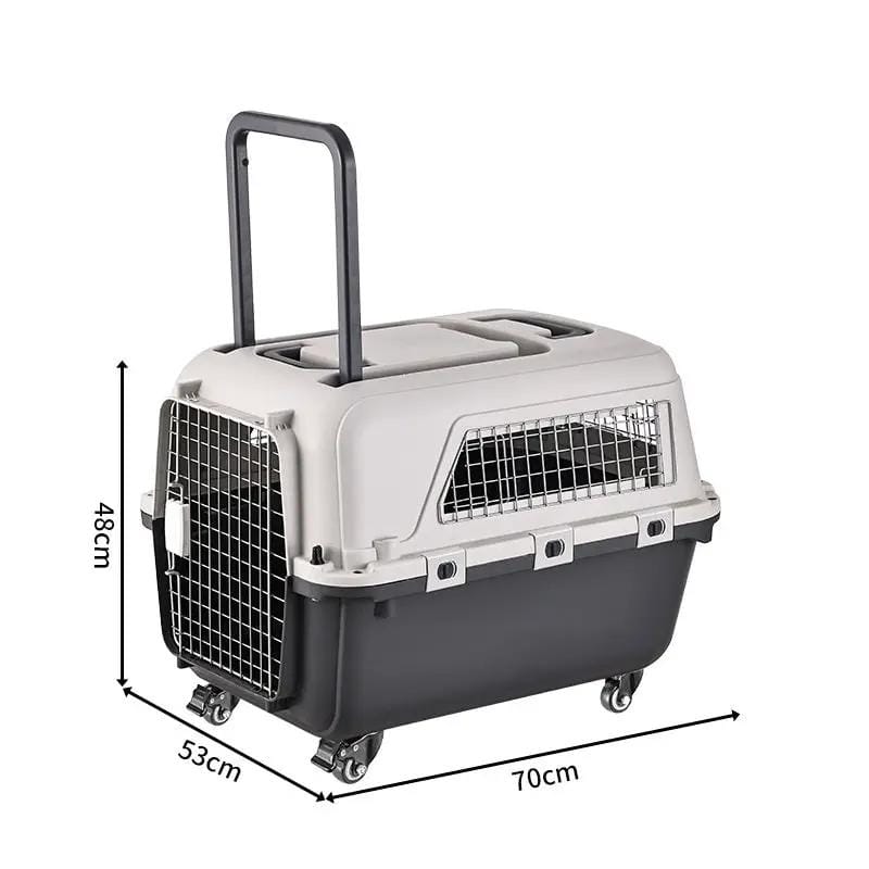 dealonline.co.nz Deal Online NZ 70cm - Wheeled Plastic Airline Travel Cage/Carrier/Crate 70cm - Wheeled Plastic Airline Travel Cage/Carrier/Crate