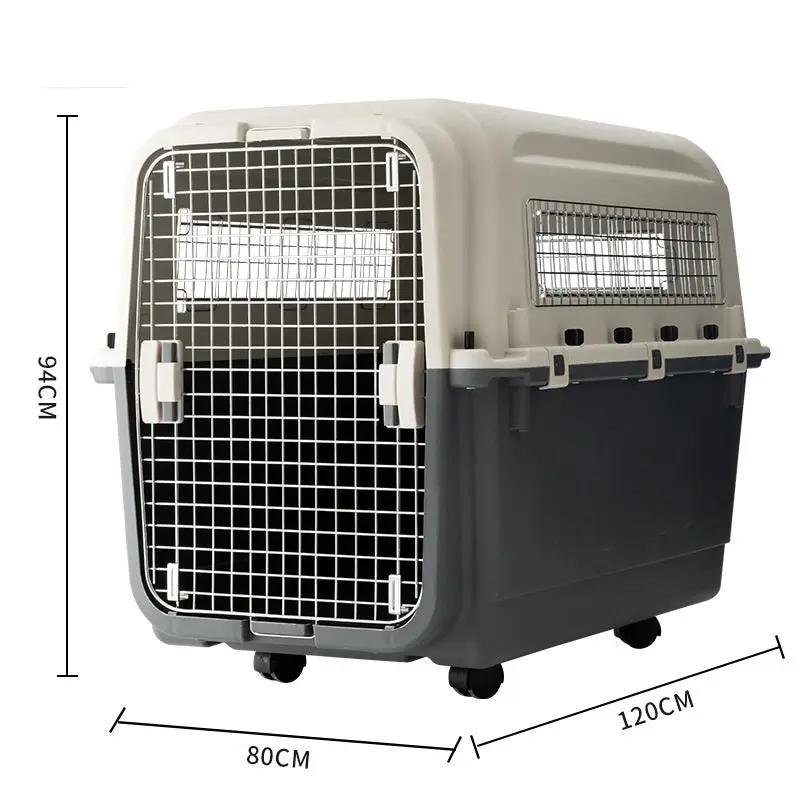 120cm - XX-Large SIZE Wheeled Plastic Airline Travel Cage/Carrier/Crate by dealonline.co.nz