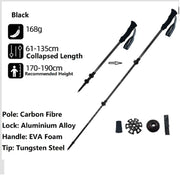 ECOTREK Carbon Fibre Hiking Poles – Ultra-Lightweight 3-Section Adjustable Trekking Poles LBDS11687 Carbon Fibre Hiking Poles – Ultra-Lightweight 3-Section Adjustable Trekking Poles LBDS11687