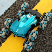 8 Wheels RC Stunt 2.4GHz Drift Car Spray & Light 360° Flips Rotating Swivel Arm by dealonline.co.nz