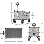 Ecotrek Folding Camping Trolley Heavy Duty Wagon Cart 150L XY3073 by ECOTREK