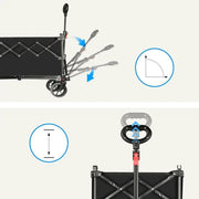 Ecotrek Folding Camping Trolley Heavy Duty Wagon Cart 150L XY3073 by ECOTREK