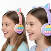 Rainbow Bubble Glowing Cat Ears Wireless Headset with Microphone Control LED by dealonline.co.nz