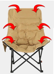 ECOTREK High-Back Padded Camping Chair – 3 Position Reclining Moon Chair TMD9284 by ECOTREK