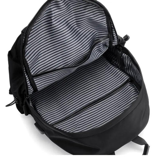 Travel Backpack Computer Bag USB Charging Water Resistant - Grey by dealonline.co.nz