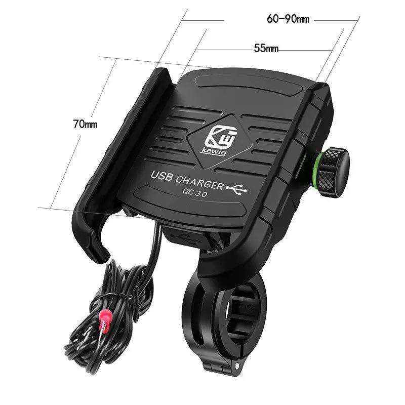 Motorcycle Motorbike Phone Mount Charger USB QC 3.0 36W Fast Charging Port by salelink.co.nz
