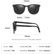 Foldable HD Polarized Lens Sunglasses Anti-Blue Ray Hydrophobic by dealonline.co.nz
