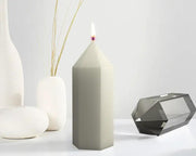 Crystal Tower 3D Six-Sided Vertebrae Cone Resin Candle Casting Mould with Resin, Cement, Candle by Resin Art NZ
