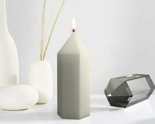 Crystal Tower 3D Six-Sided Vertebrae Cone Resin Candle Casting Mould with Resin, Cement, Candle by Resin Art NZ
