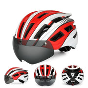 Ecotrek HT-22 Adult Bike Helmet – Lightweight Cycling Helmet with Magnetic Goggles & LED Tail Light HT43204 by ECOTREK