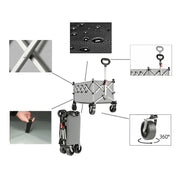 Ecotrek Folding Camping Trolley Heavy Duty Wagon Cart 150L XY1071 by ECOTREK