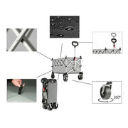 ECOTREK Camping Gear Ecotrek Foldable All-Terrain Wagon Cart 300L Heavy Duty Beach Cart XY3104 Ecotrek Foldable All-Terrain Wagon Cart 300L Heavy Duty Beach Cart XY3104