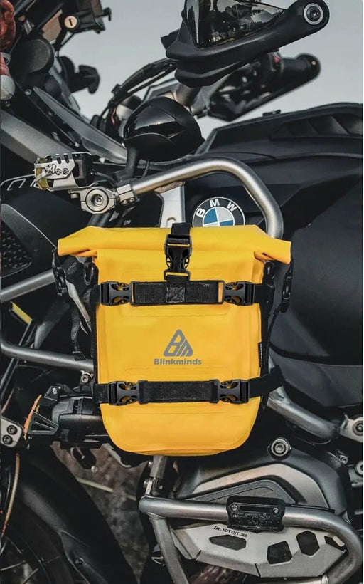 ECOTREK Motorcycle Crash Bar Bags Motorcycle Waterproof PVC Crash Bar Bag – 5–8L Roll-Top Adventure Storage Pouch BQF1125 Motorcycle Waterproof PVC Crash Bar Bag – 5–8L Roll-Top Adventure Storage Pouch BQF1125