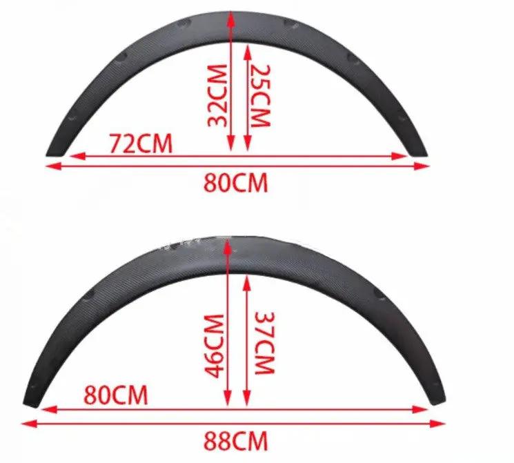 4pcs Car Fender Flares Flexible Body Wheel Arches Extra Wide Universal by salelink.co.nz