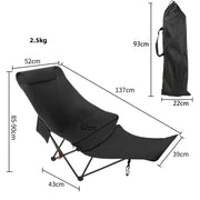 Adjustable Folding Chair with Footrest – 3 Recline Positions TMD7269 by ECOTREK