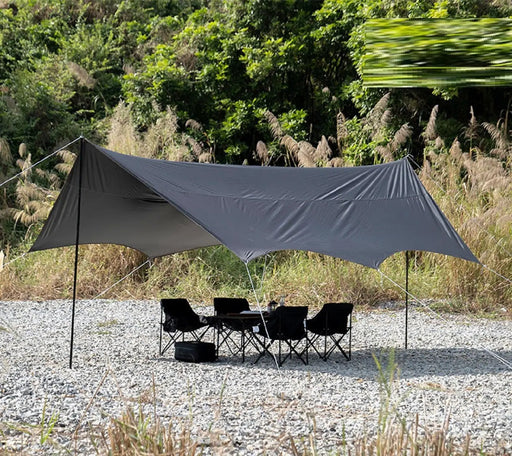 Camping Black-Glue Coating Canopy – Portable Beach & Outdoor Sun Shelter LCF10113 by ECOTREK