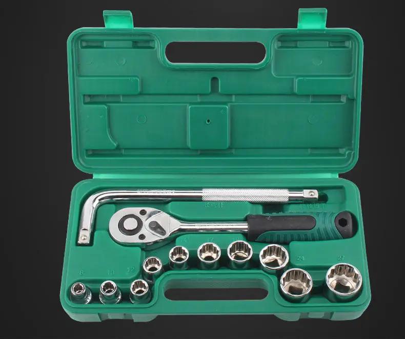 13pcs 1/2 Inch 12-point Ratchet Socket Wrench Set Drive Socket Repairing Kit by dealonline.co.nz