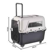dealonline.co.nz Deal Online NZ 84cm Wheeled Airline Travel Pet Cage Carrier Crate 84cm Wheeled Airline Pet Carrier Crate For Travel