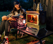 Wood Burning Stove – Outdoor Winter Heating Stove with Fire Viewing Glass SZXL2934 by ECOTREK