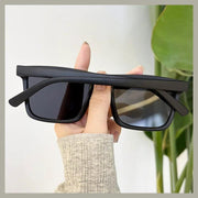ECOTREK Black Retro Square Sunglasses – Lightweight UV380 Fashion Shades for Men & Women LX10 by ECOTREK