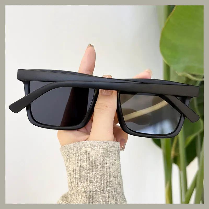 ECOTREK Black Retro Square Sunglasses – Lightweight UV380 Fashion Shades for Men & Women LX10 by ECOTREK