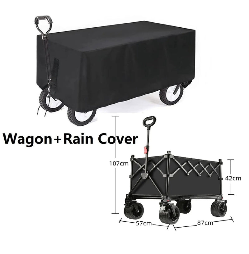 Ecotrek Foldable All-Terrain Wagon Cart 300L Heavy Duty Beach Cart XY1102 by ECOTREK