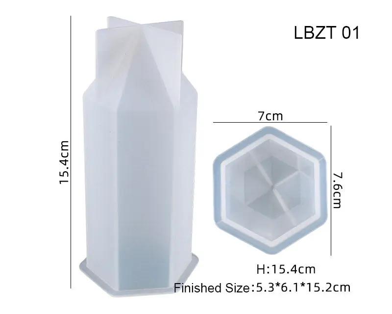 Crystal Tower 3D Six-Sided Vertebrae Cone Resin Candle Casting Mould with Resin, Cement, Candle by Resin Art NZ