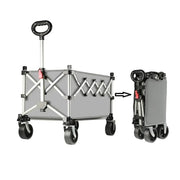 Ecotrek Folding Camping Trolley Heavy Duty Wagon Cart 150L XY3073 by ECOTREK